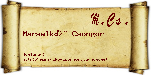 Marsalkó Csongor névjegykártya