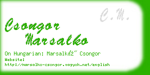csongor marsalko business card
